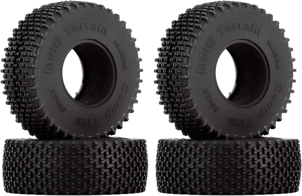 INJORA 1.0 Tires - S5 All Terrain Comp Pin Crawler Tires for TRX4M AX24 SCX24 FCX24 Upgrade Parts, 55 * 20mm