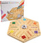 Original Marble Game Wahoo Board Game Double Sided Painted Wooden Fast Track