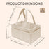 DNAMYJME Baby Diaper Caddy Organizer, Portable Corduroy Diaper Storage Basket with Handle, Baby Organizers and Storage
