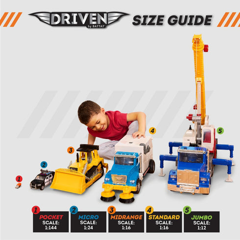 2 3+ Driven by Battat Large Toy Carrier Truck for Kids with Pull Back Cars Toy Transport Truck & Pretend Play Vehicle