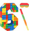 Number Building Blocks Decor for Pinata Birthday Party Supplies, Number 6 Fiesta Carnival Games with Stick & Blindfold