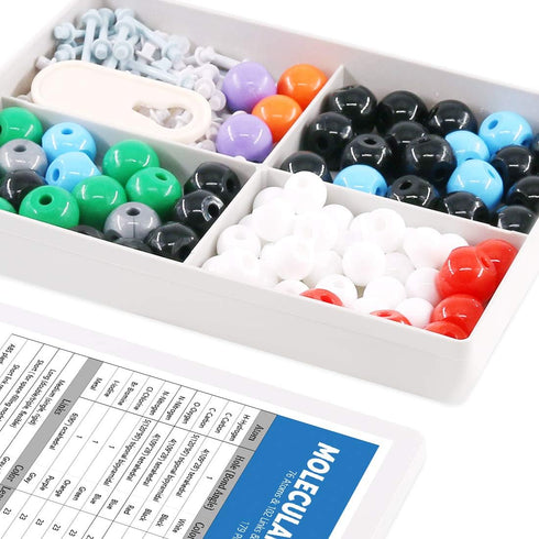 Swpeet 179 Pcs Organic Chemistry Molecular Model Kit for Students and Teachers - 76 Atoms & 102 Links