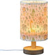 YYZZH Jungle Animal Pattern Table Lamp with Wood Base and Fabric Shade for Living Room, Bedroom or Kids Room