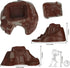 Tim Mee Toy TimMee Playset Battle Terrain Plastic Army Men Accessories - Volcano Island Boat