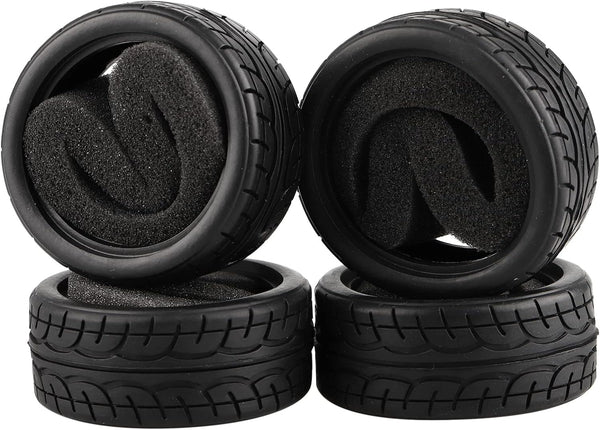 Soft Rubber Tires for RC 1:10 On Road Car, Pack of 4
