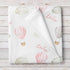 Lovable Gift Co Hot Air Balloons Personalized Baby Receiving Swaddle Blanket, Pink