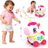 MOISTAR Bilingual Musical Crawling Toy for 1 Year Old Girl Gifts,Musical Unicorn Toys