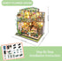 PANZIYU DIY Miniature House Kit, Fairy Dollhouse for Adults to Bulid,Tiny Home Making Kit with Wooden Furniture