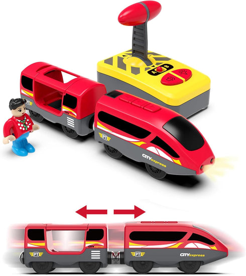 Train Track Accessories Remote Control Train, Battery Operated Locomotive Train Toy for Toddlers Train Set, Powerful Engine Train Vehicle Fits All Major Brands Railway System (Battery Not Included)