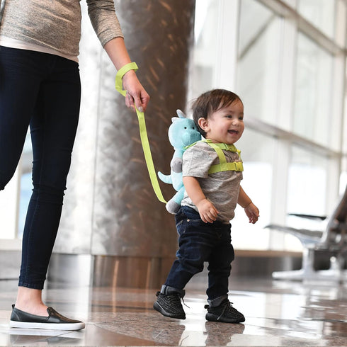 Travel Bug Toddler 2-in-1 Safety Harness (Dinosaur - Teal/Grey)