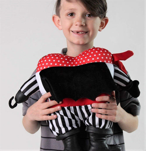 Plush Pirate Booty Tooth Fairy Pillow with Pocket, 11"