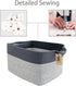 COMFY-HOMI Cotton Rope Woven Basket with Handles, Organizing Bins for Toys, Books, Cloth Storage, Light Grey