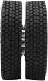 VGEBY 2pcs RC Rear Tires for 1/14 Trailer Truck, Strong Cushioning Performance, 7Mm RC Wheels and Tires