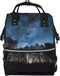 QSMJKLD Night sky Diaper Bag with Changing Pad, Pacifier Holder - Multifunction Travel