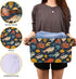 CWUPZAY 1 Pack Fish with Salmon Storage Basket Canvas Fabric Collapsible Storage Bins Box Organizer Waterproof for Home