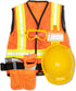 Set (6-Piece) (24-Piece) Melissa & Doug Construction Worker Costume with Deluxe Jumbo Cardboard Blocks