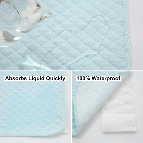 27x13in 3 Count) Pleasant Boulevard | Portable Waterproof Baby Changing Pad Liner, Washable Reusable Changing Table