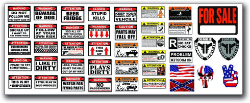 215 Decals, Graphics, Skins & Stickers Remote Control RC R/C Car Truck Body Graphics for Sale Warning Decal