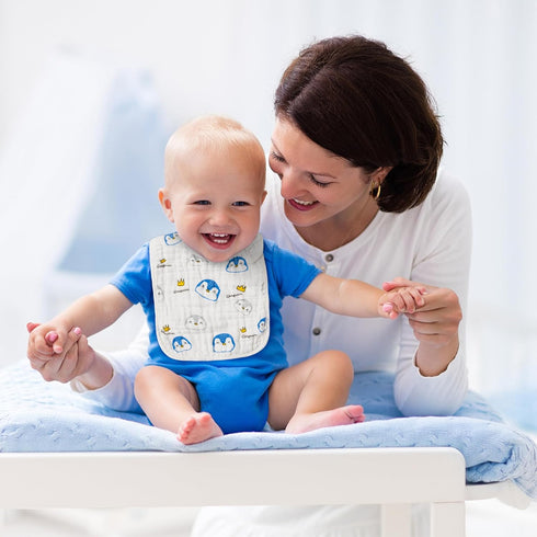 10pcs Adjustable Soft Muslin Cotton Bibs, Baby Bandana Drool Bibs, Absorbent Cotton Scarf