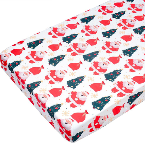Cozy Boy,52x28 inches Christmas Crib Sheet,Baby Sheets Fitted Crib Sheet Breathable Fits Standard Size Crib for Toddler