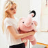 uoozii 24" 5 | Pounds Pink Elephant Weighted Stuffed Animals with Unscented Microwavable Heating Pad, Cute Coolable