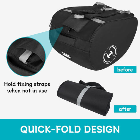 YOREPEK Padded Car Seat Travel Bag for Airplane, Compatible with Doona Car Seat, Foldable Gate Check Backpack