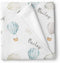 Lovable Gift Co Hot Air Balloons Personalized Baby Receiving Swaddle Blanket, Blue