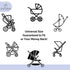 Reversible Stroller Seat Insert - Suessie Liner in Sand Stripe