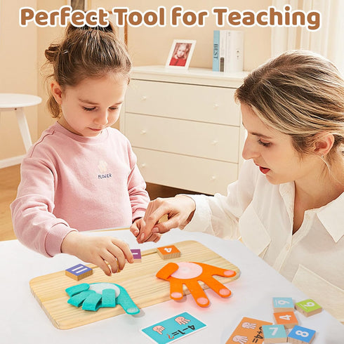 3-5, Counting 2-4, 5-7 Montessori Math Learning Toys for Toddlers Double-Sided Finger & Number Tracing Board, Preschool