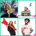 BBTO 15 Pcs Inflatable Rock Star Toy Set, 23.6 Inch Electric Guitar, Bass Guitar, Microphones & Boombox