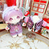 niannyyhouse 20cm Plush Doll Clothes Headband Hoodie Coat Pants Dress Up (Purple)