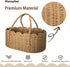 wwmayfeel Diaper Caddy Organizer, Paper Rope Storage Baskets Nursery Bin with Removable Divider, Portable Car Organizer