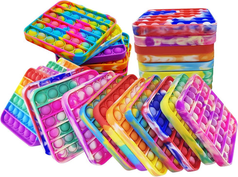 HENXING 24 Pcs Pop Bubble Fidget Toys for Party Favors, Stress Relief Pressure