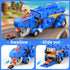TIAONIAO 3 4 5 Dinosaur Storage Truck Toy Swallowing Metal Car Transform into Stomping with Eject Cars Race Track