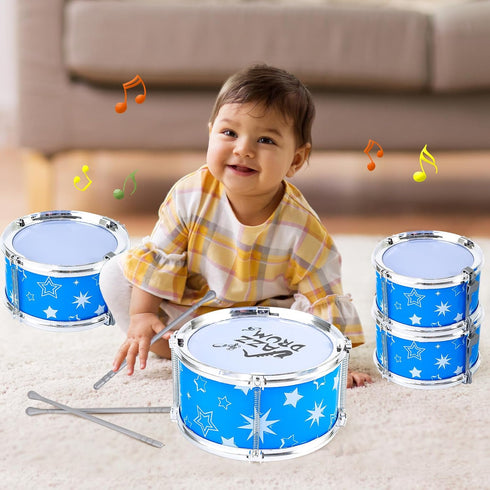 Kids Drum Set for Toddlers - Musical Gifts Toys with Light, Drum Kit for Beginner Music Practice, Christmas Birthday