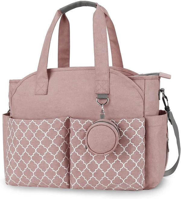 Lmbabter Diaper Bag Tote with Changing Station Upgrade Multi-Function Baby Bag with