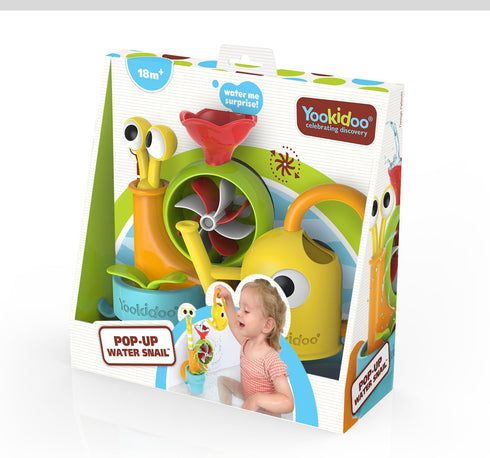 1-3) Set Yookidoo Toddler Baby Bath Toy (Ages Pop-up Snail Sprinkler - Garden Adventure with Watering Can (Mold Free)