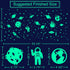 260 PCS Glow in The Dark Stars, Glowing Stars for Ceiling, Solar System Space Galaxy Wall Stickers for Kids