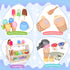 Counter Playset 2 3 4 5 6 Wooden Ice Cream Toy, Ice Cream for Kids, Toddler Pretend Play Kitchen Accessories