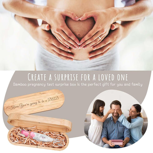 Custom Pregnancy Test Keepsake Box Personalised Pregnancy Announcement Surprise Announcement Gifts for Husband