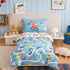 PERFEMET 4-Piece Toddler Bedding Set Boys Cars Toddler Comforter with Sheets Reversible