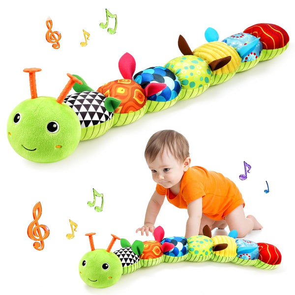 Baby Toys Musical Caterpillar, Infant Stuffed Animal for 0-6 6-12 Months with