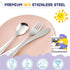 VITEVER 12-Piece Toddler Utensils - Stainless Steel Kids Silverware Set, Safe Forks, Spoons, and Knives