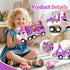 2 3 7-in-1 2-4, 2 3. usrela Cars Toys for + + Year Old Girl, Princess Transport Carrier Trucks for Toddlers Girl