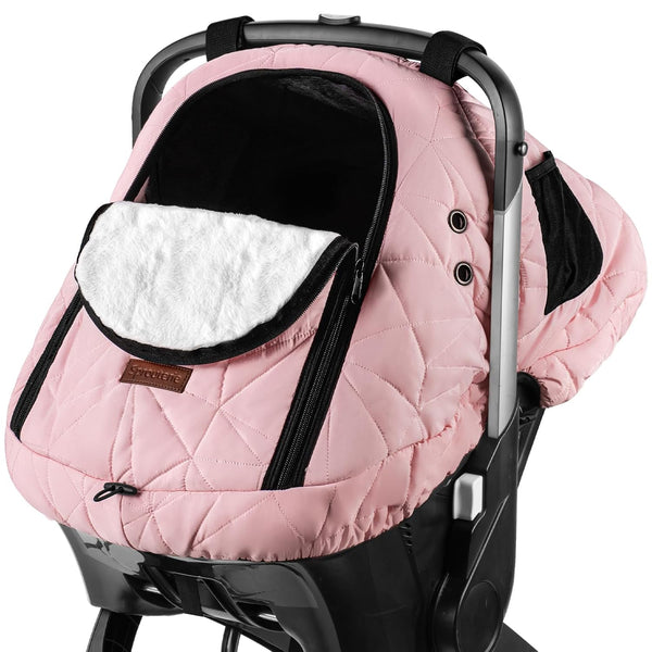 Sprouterie Car Seat Cover Baby Winter: Carseat Canopy for Babies Infant Cold Weather