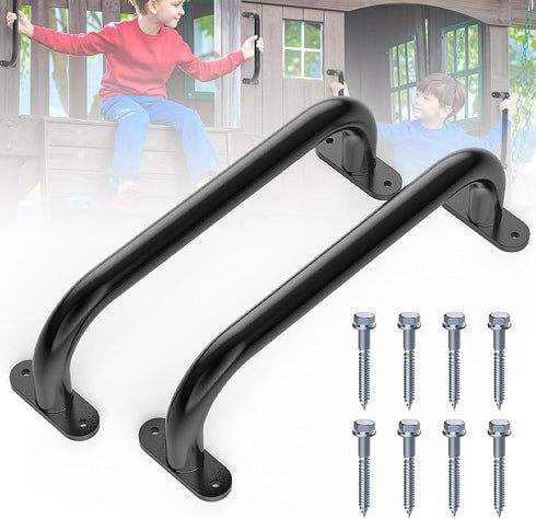Monkey Bars for Kids - Safety Indoor/Outdoor Playground Grab Handles for Backyard Playset, Rock Climbing Wall Holds,
