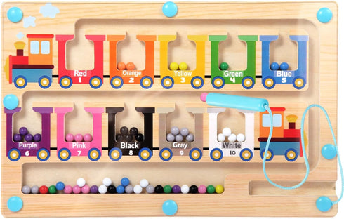 Magnetic Color and Number Maze, Montessori Toys for 3 4 5 Year