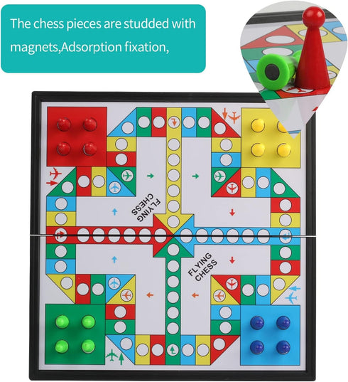 Andux Foldable Magnetic Flying Chess, Portable Board Game Set CXYXQ-03 (M)