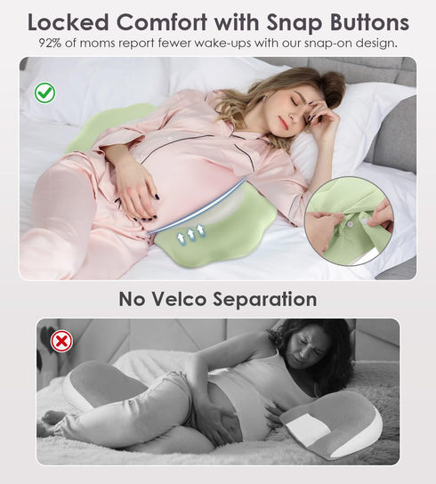 Memory Foam Pregnancy Pillows for Sleeping, Side Sleeper Maternity Pillow Support for Back Belly HIPS, Adjustable Wedge
