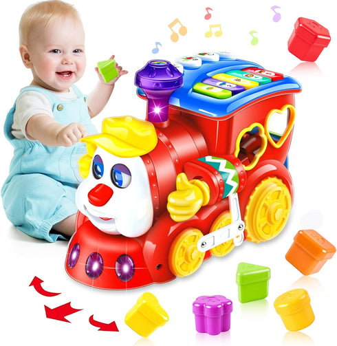 HSNEOI Baby Toys for 1 Year Old Boy Girl Gift Musical Train Baby
